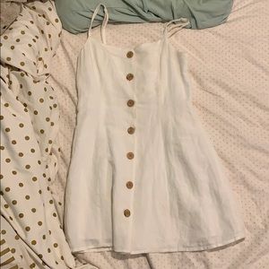 White Urban Outfitters Button Down Skater Dress